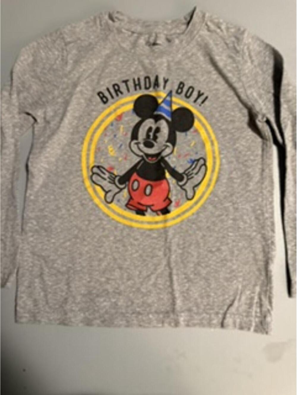 Mickey Mouse Birthday Boy Long Sleeve Top